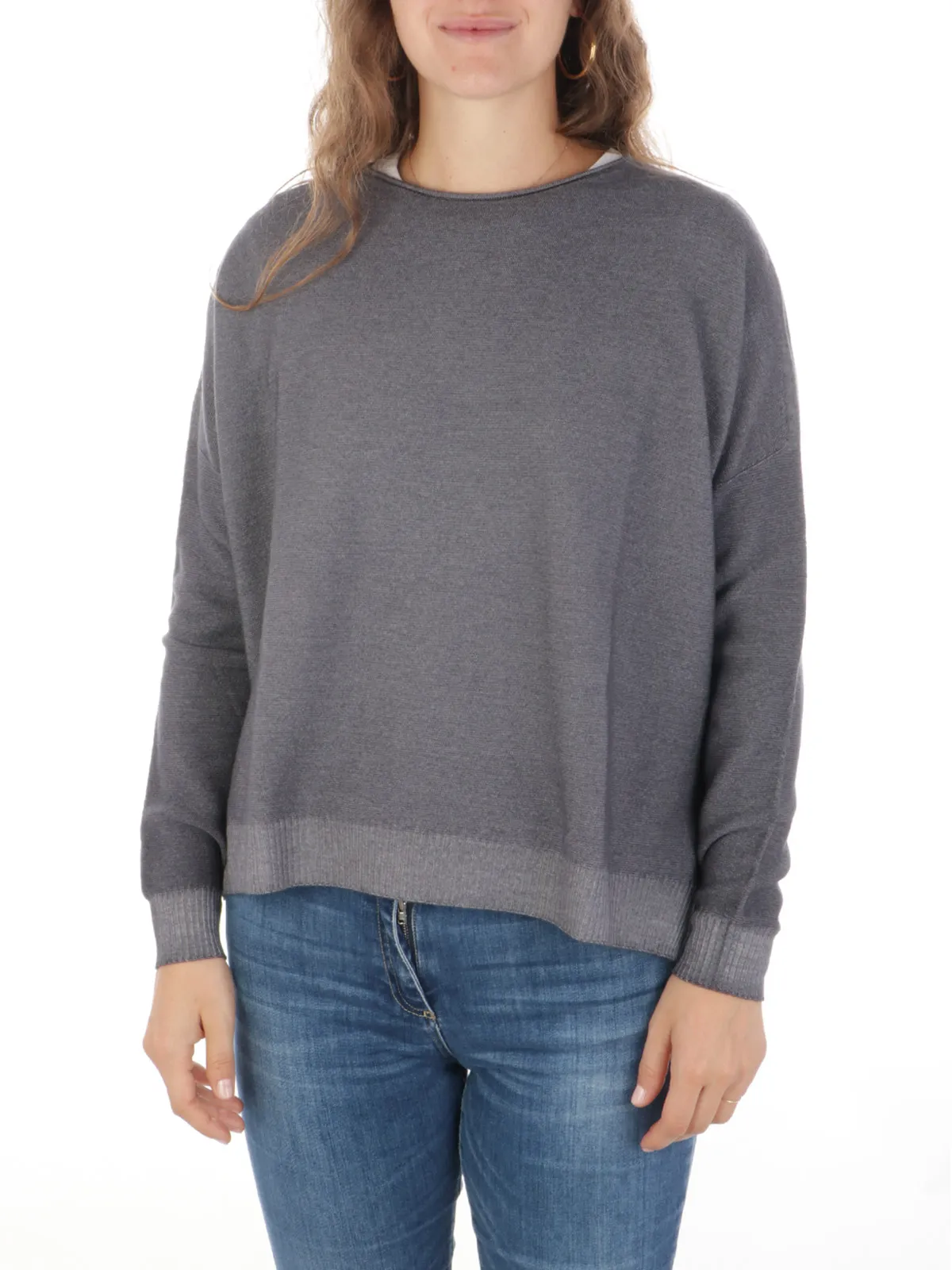 7.1 SETTEPUNTOUNO ---------- Maglia Donna Boxy in Lana Merino ---------