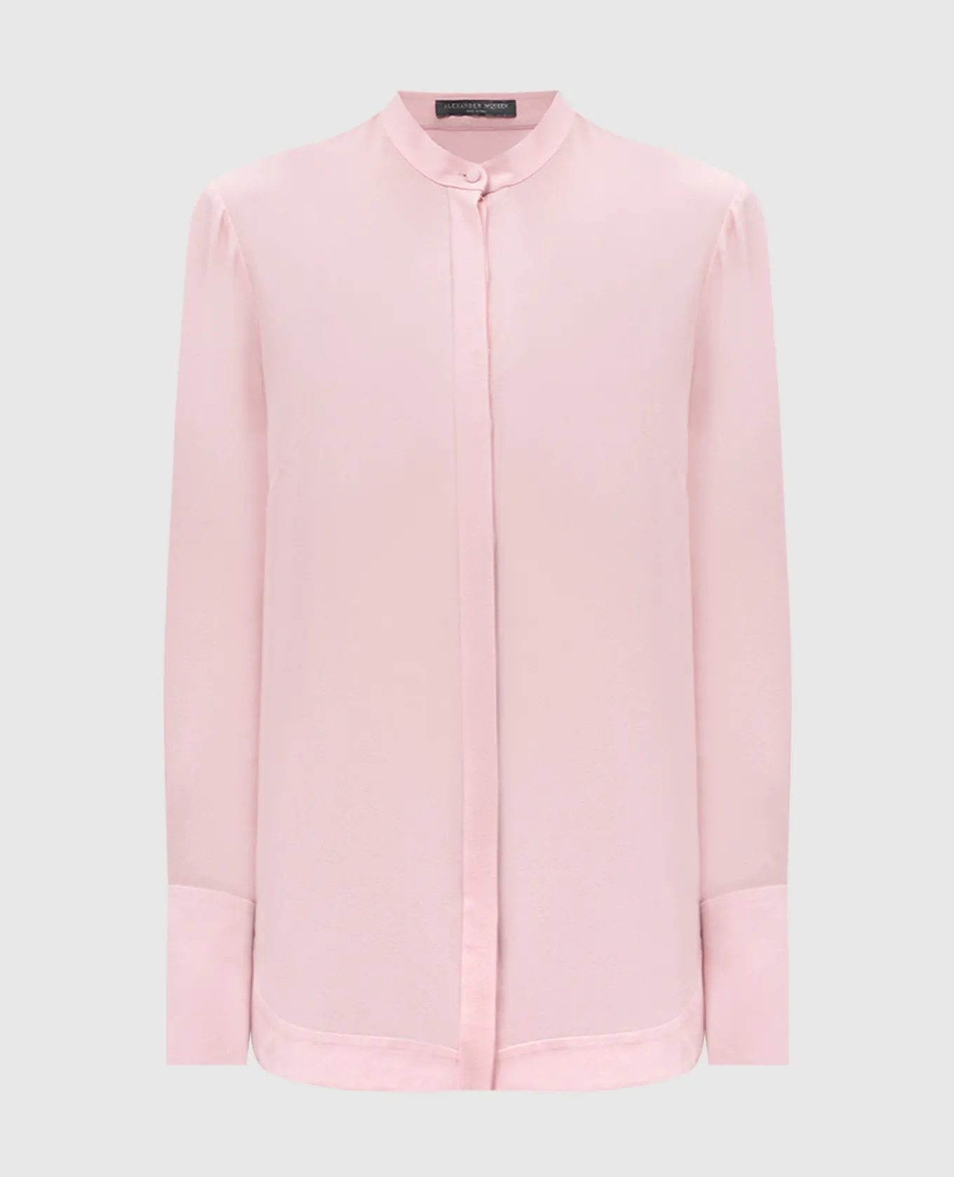 Alexander McQueen Blusa in seta rosa 506529