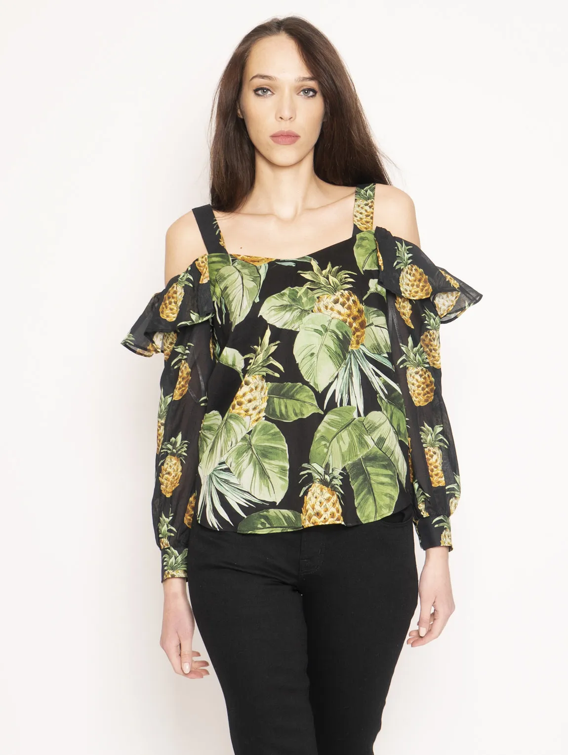 Blusa con Stampa Multicolor