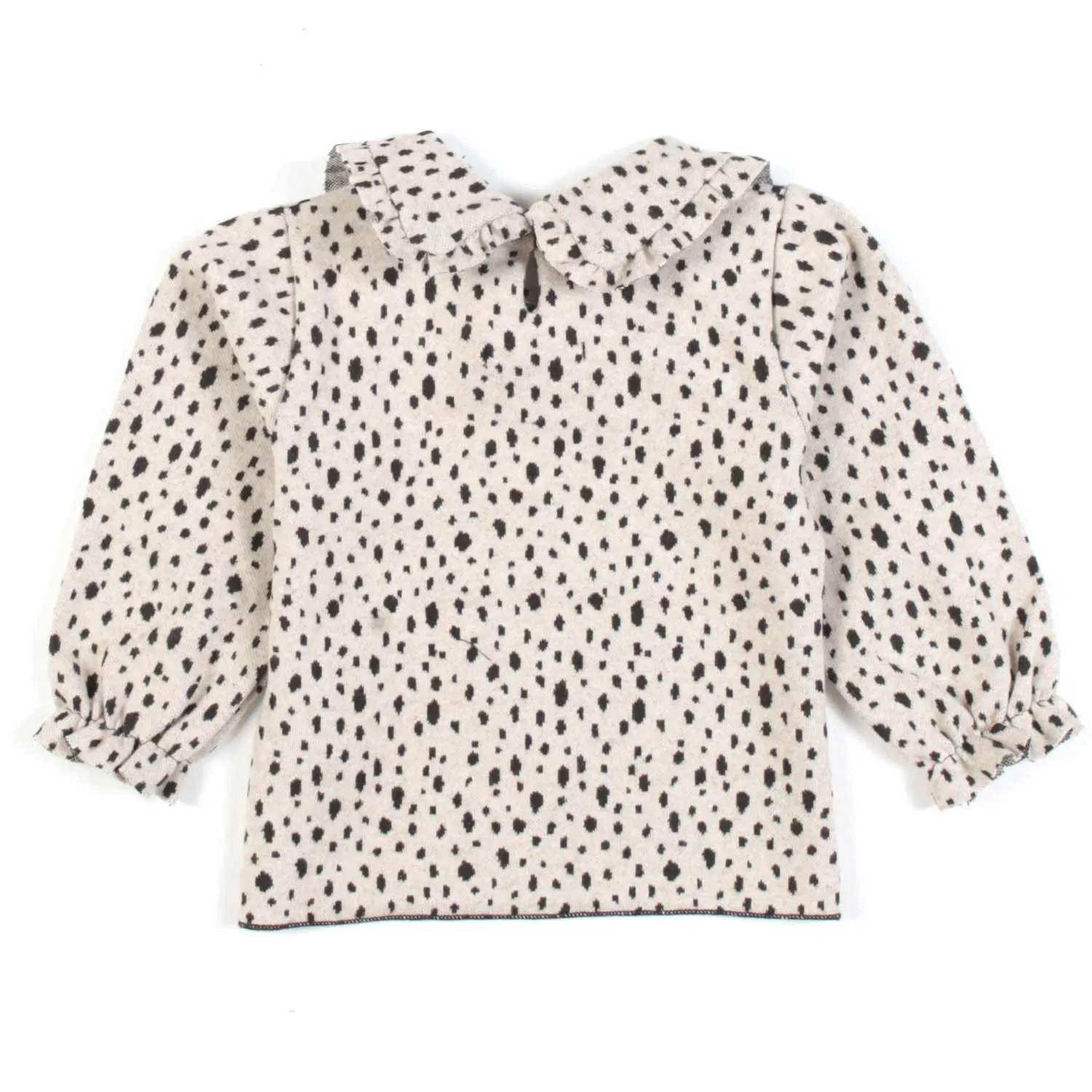 Blusa Dalmata Beige E Nera Bimba