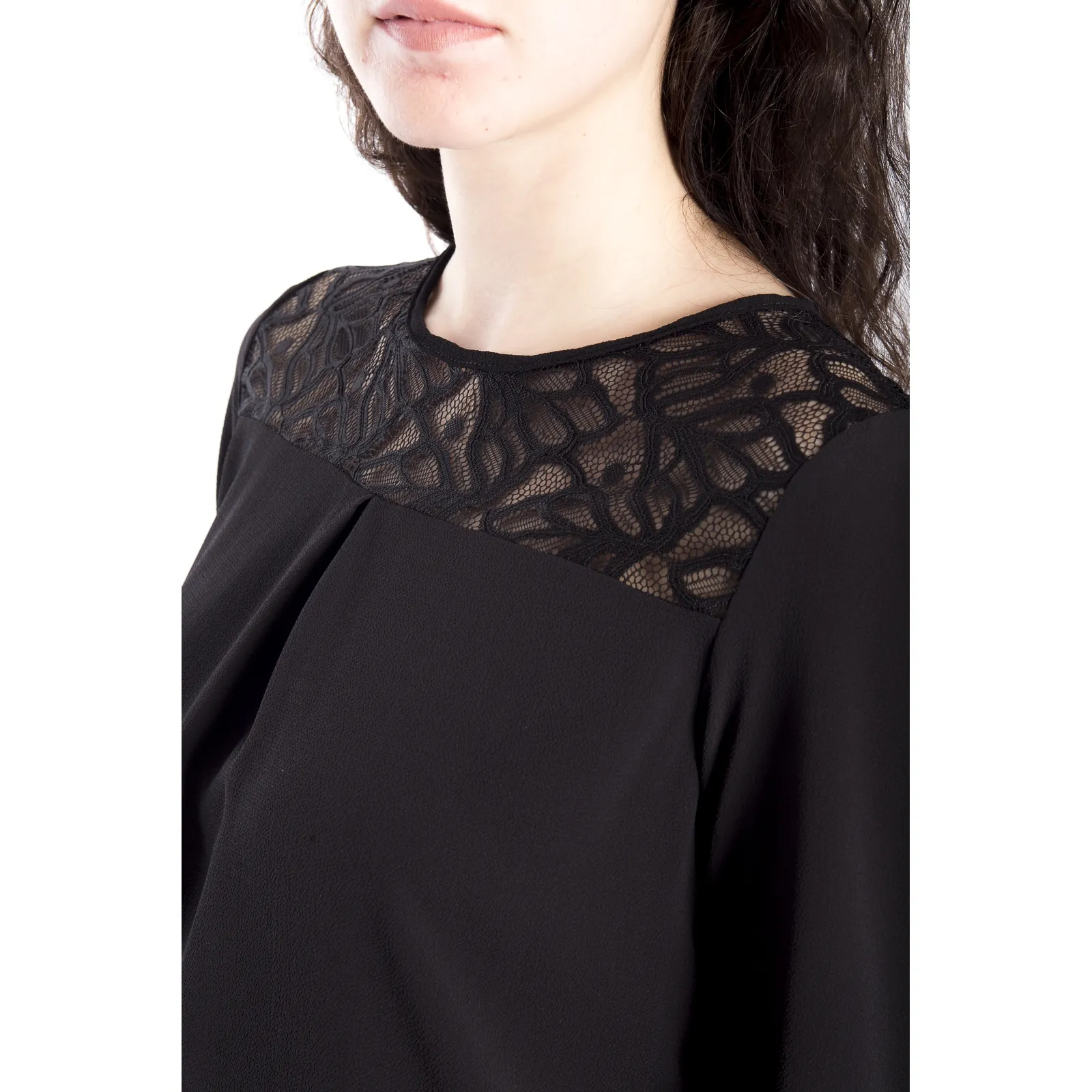 Blusa DONNA con effetto plissé NERO Art. 41591