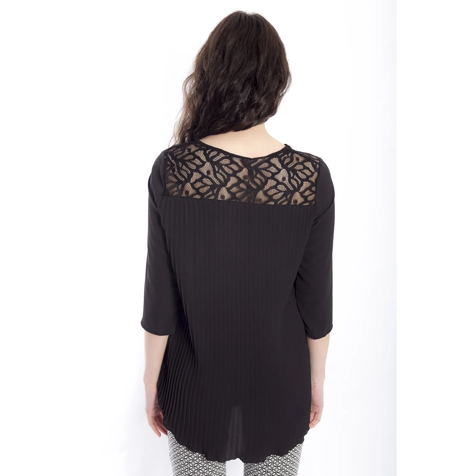 Blusa DONNA con effetto plissé NERO Art. 41591