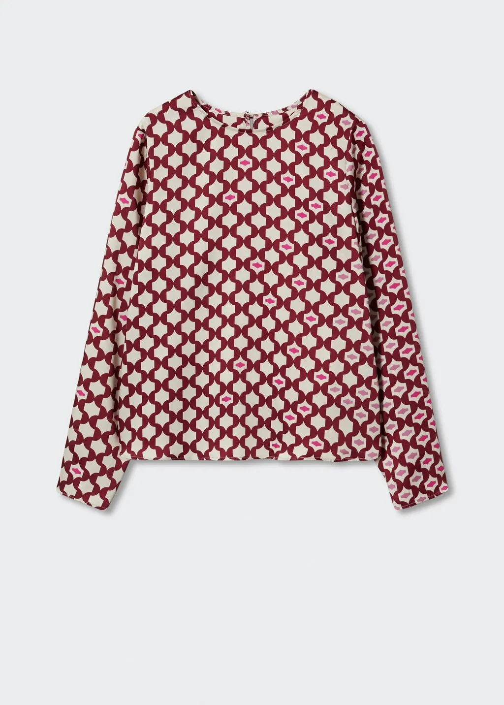 Blusa satinata stampata