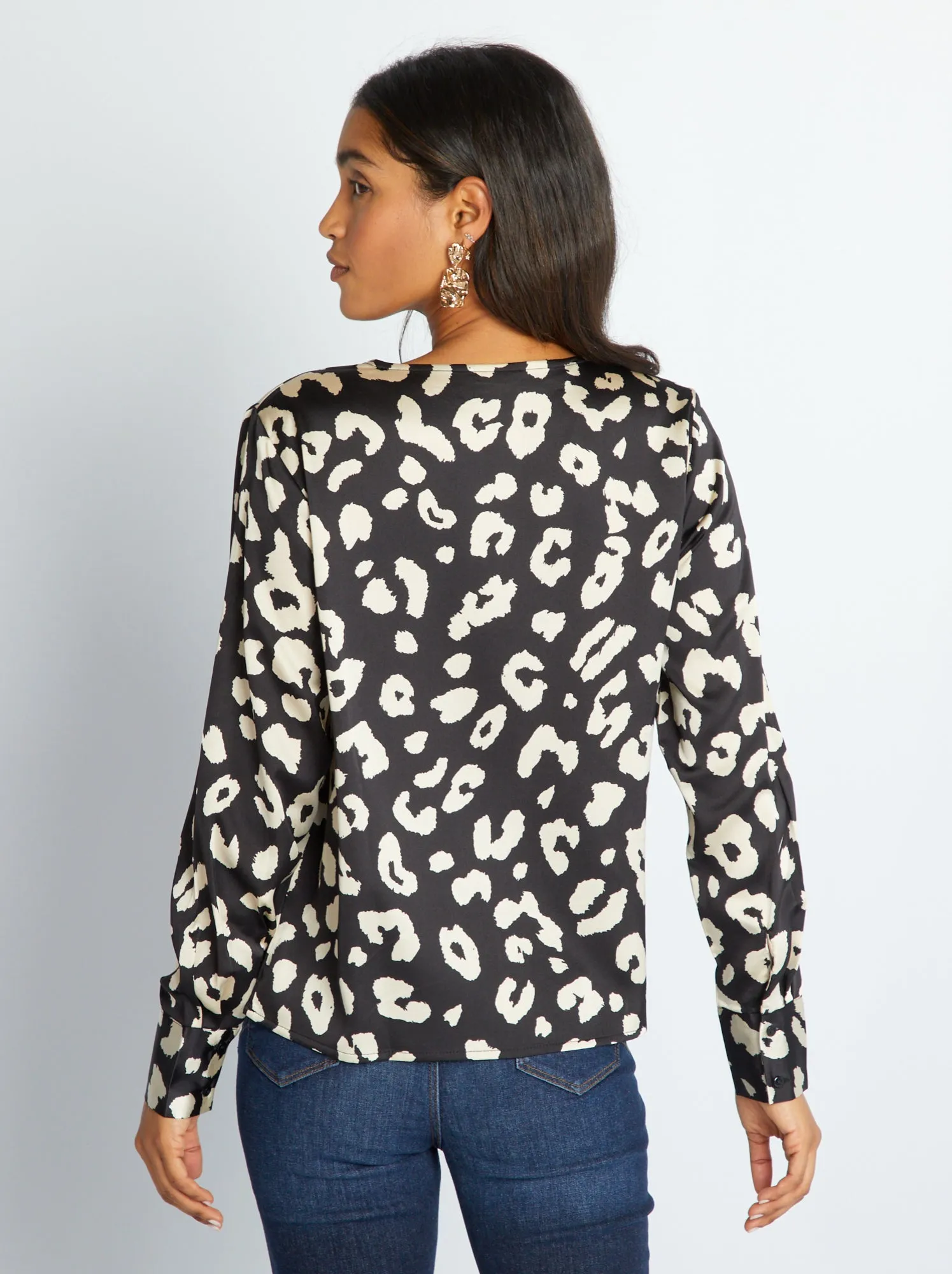 Blusa 'JDY' con stampa - leopardato