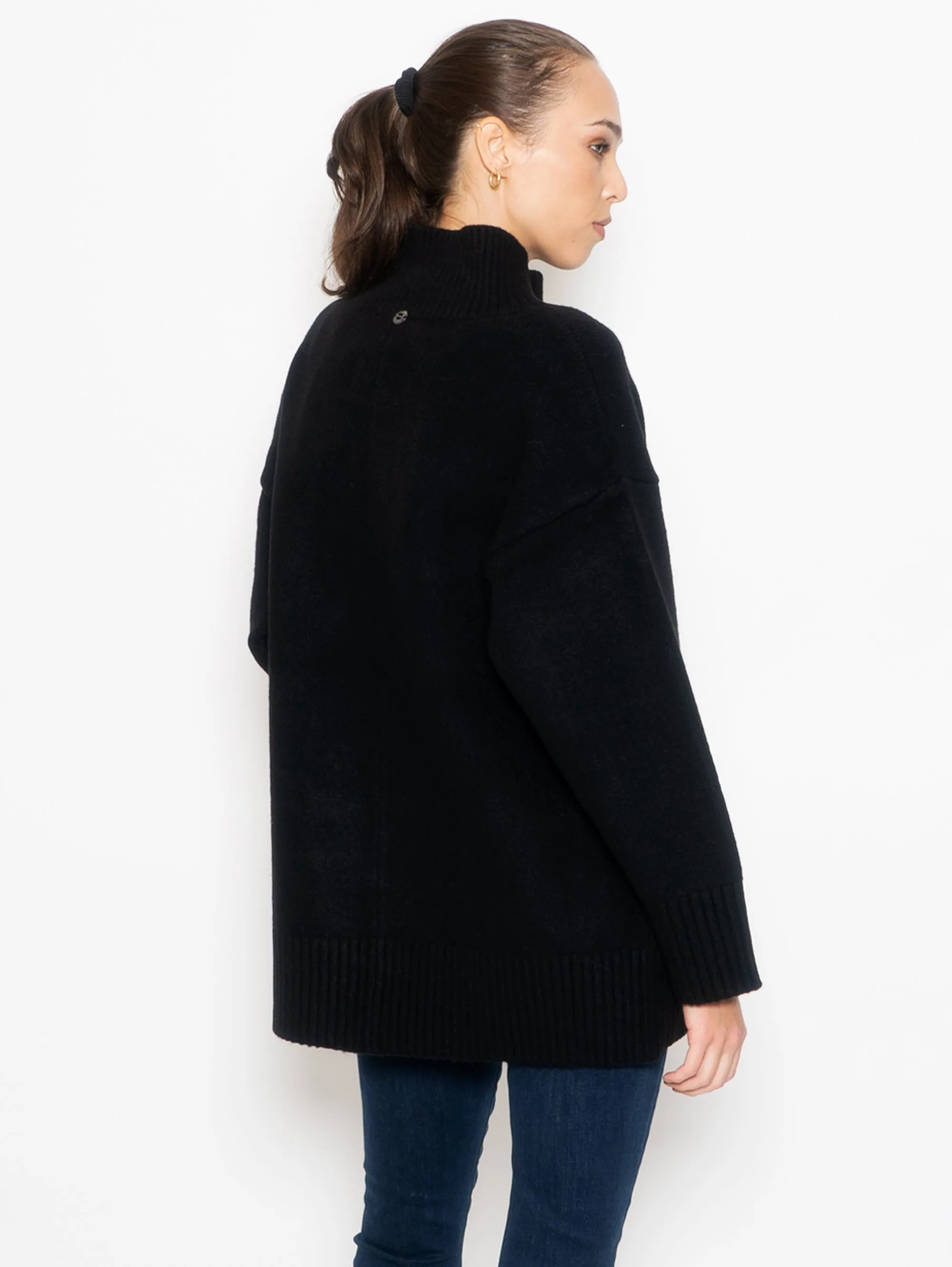 Cappotto in Maglia Nero