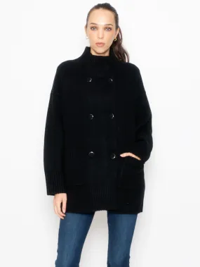 Cappotto in Maglia Nero