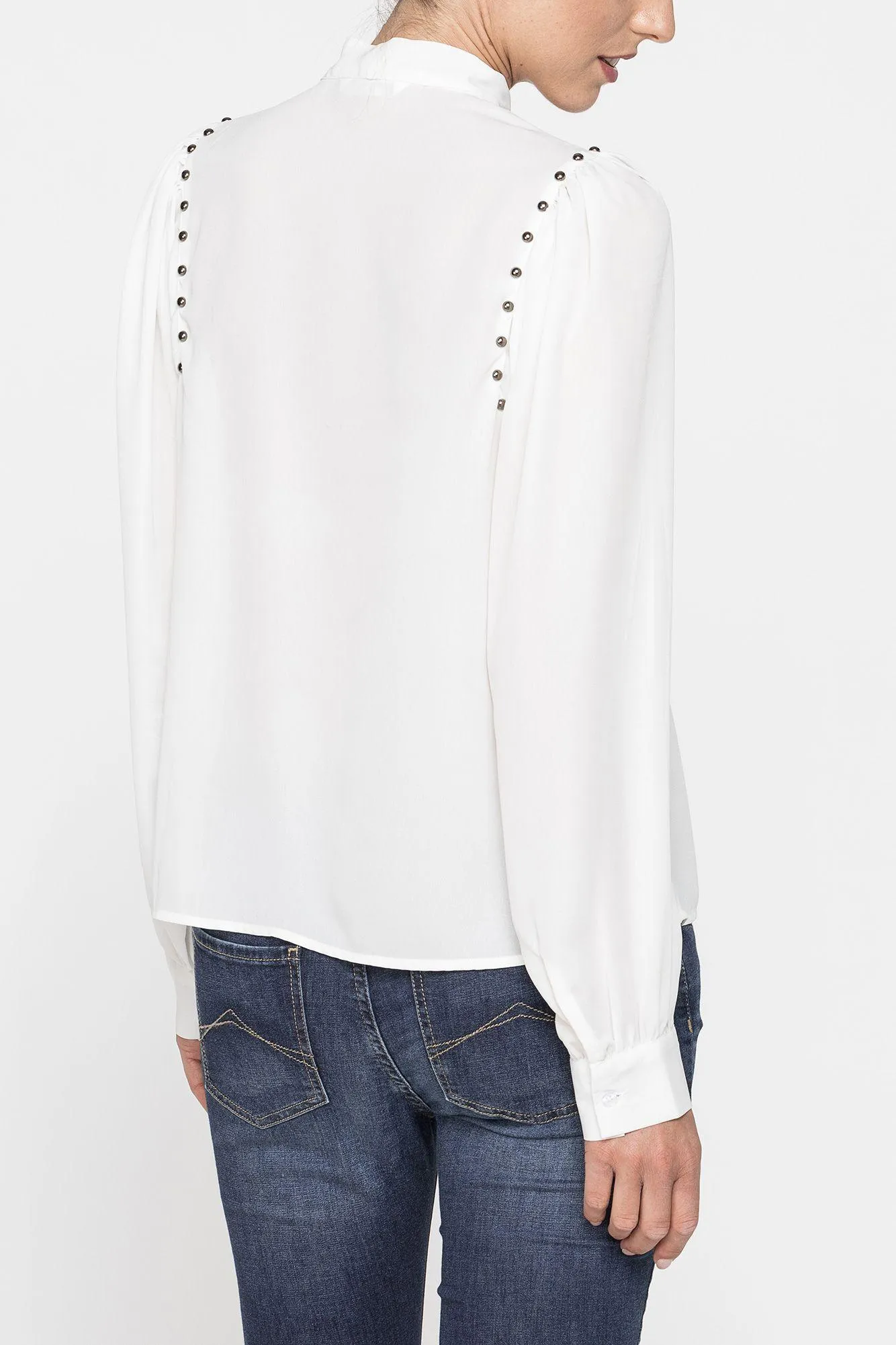 Carrera  ---------    ------------Blusa collo annodato - bianco