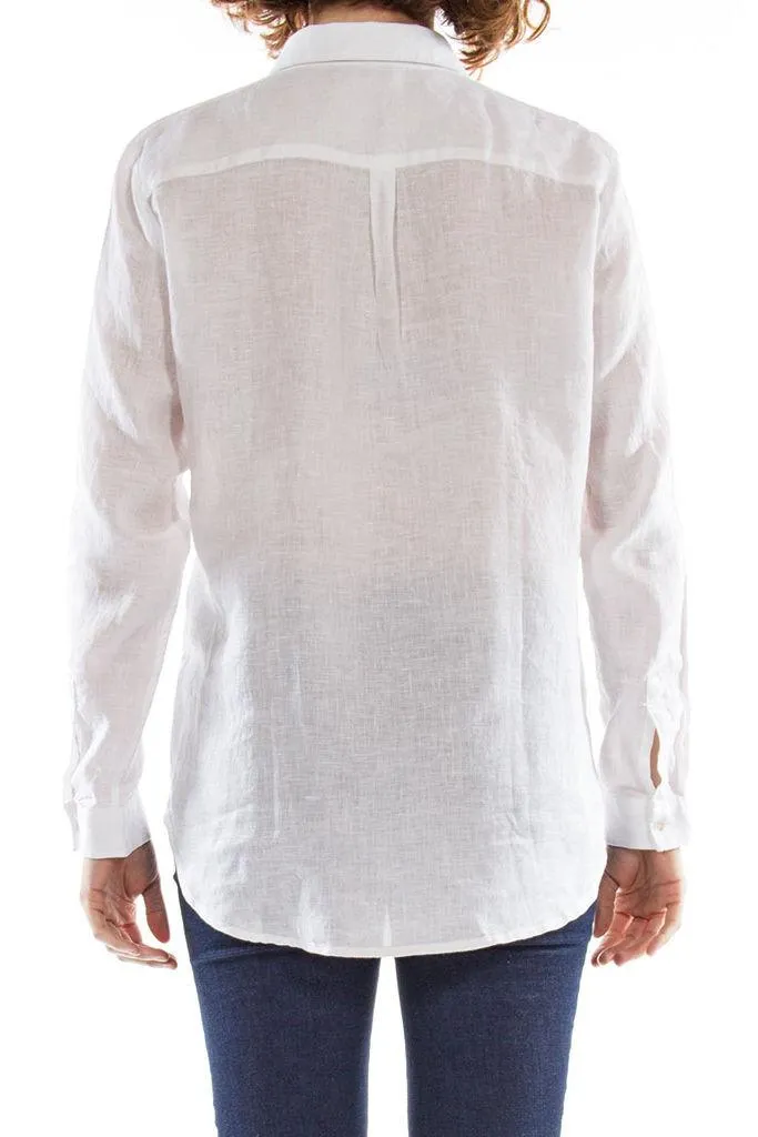 Carrera  ---------    ------------Blusa in lino 100% - bianco