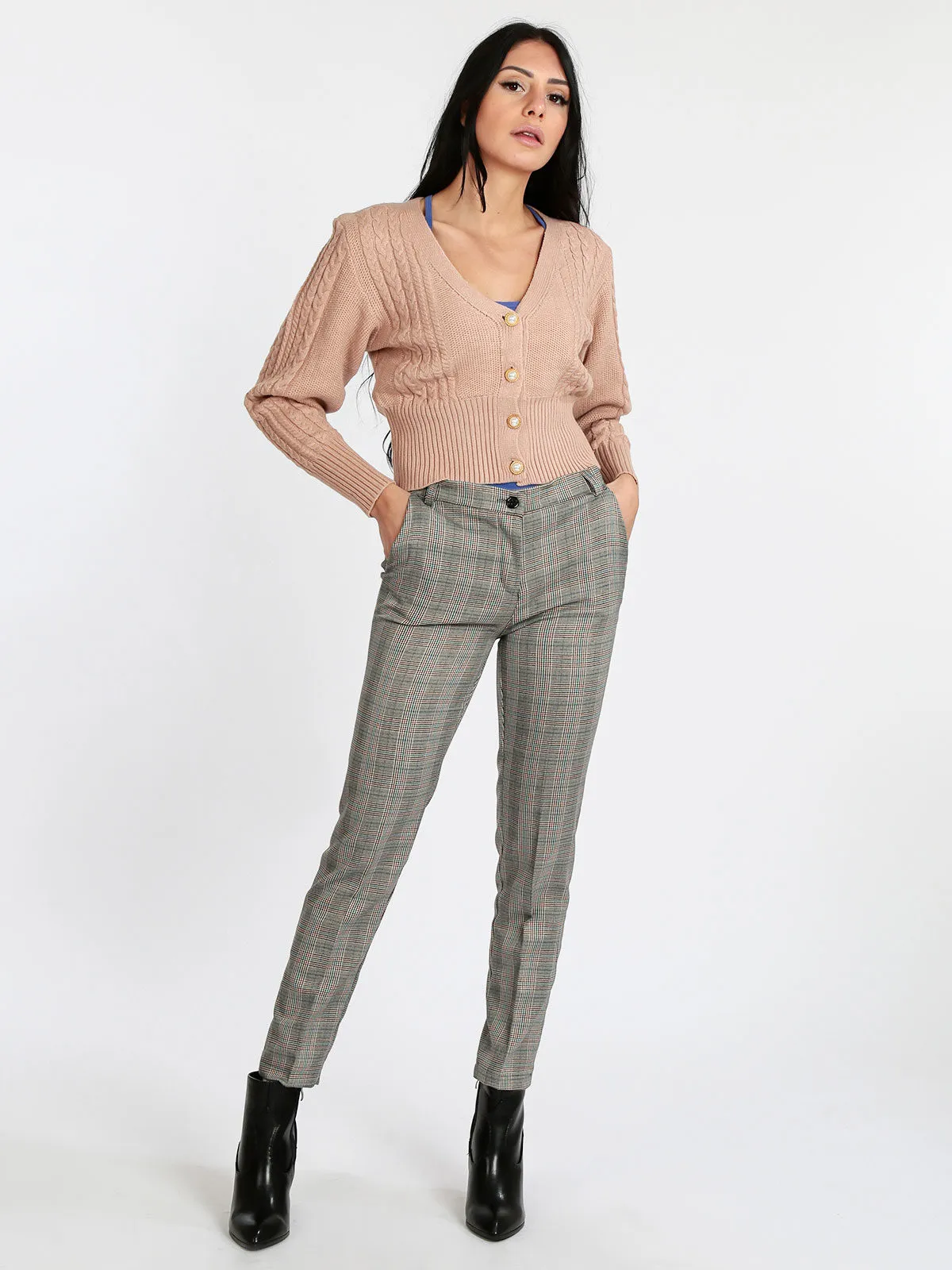 Daystar Pantalon femme à carreaux