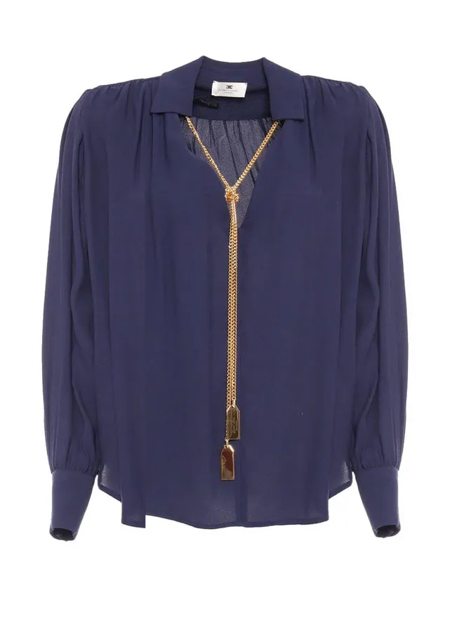 ELISABETTA FRANCHI  BLUSA IN GEORGETTE