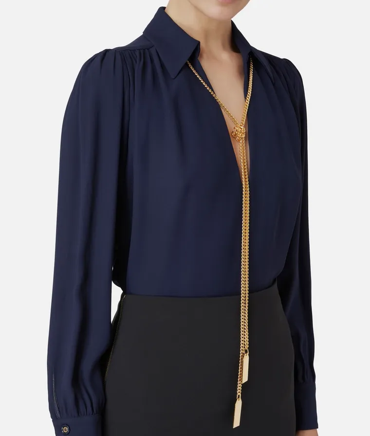 ELISABETTA FRANCHI  BLUSA IN GEORGETTE