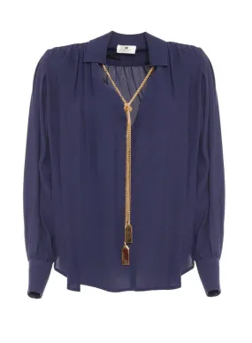 ELISABETTA FRANCHI  BLUSA IN GEORGETTE