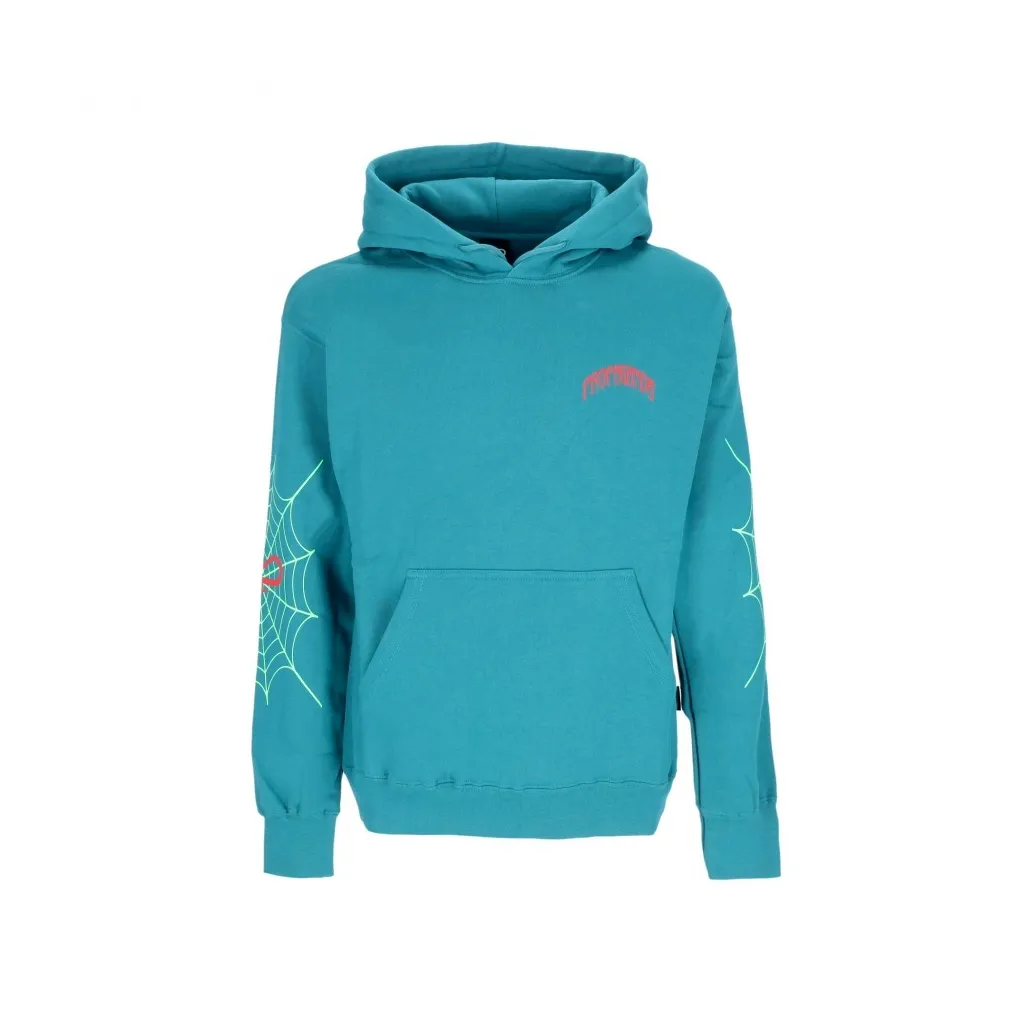 felpa cappuccio uomo triangle web hoodie PETROL