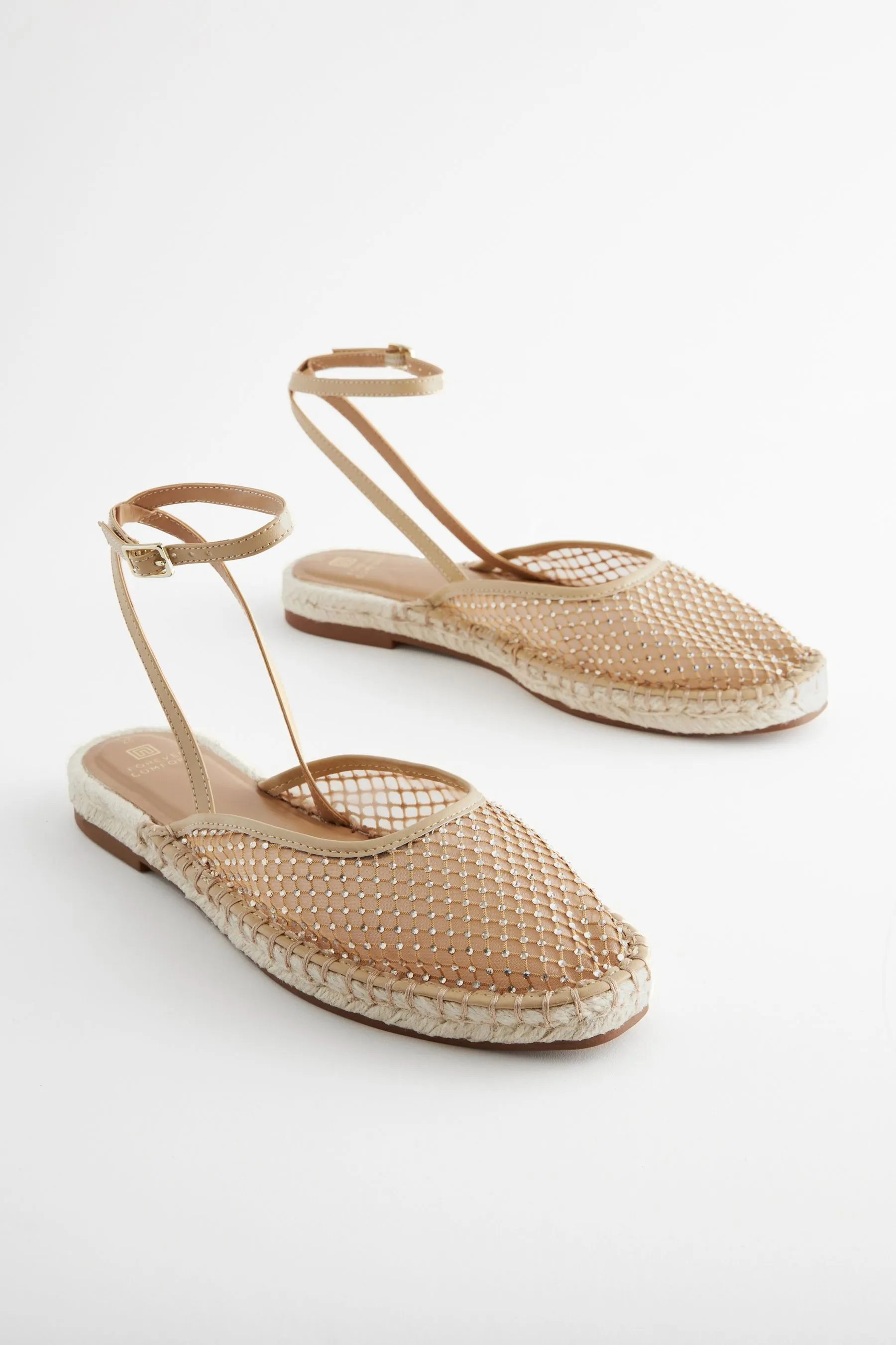 Forever Comfort® - Sandali stile espadrillas in rete    