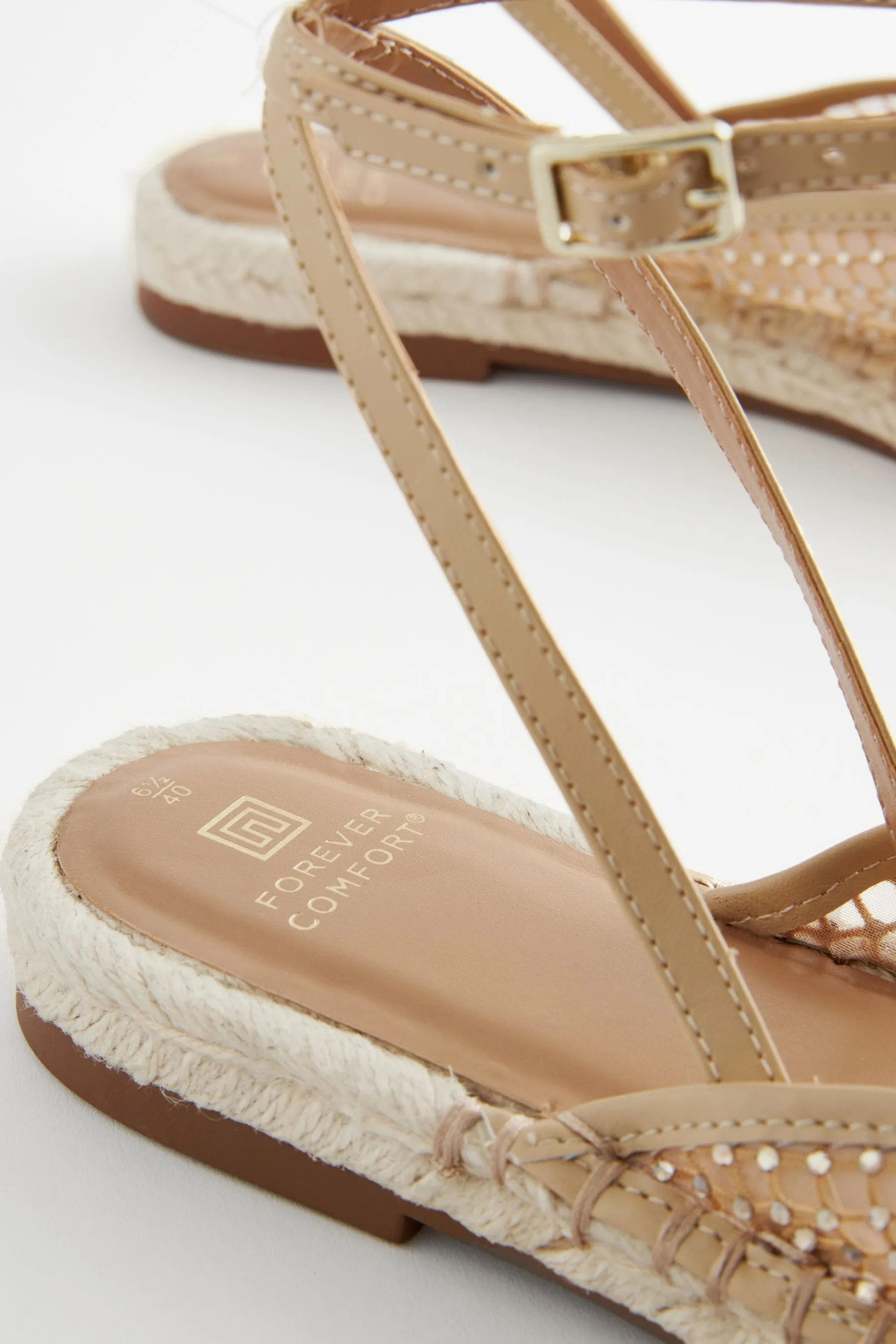 Forever Comfort® - Sandali stile espadrillas in rete    