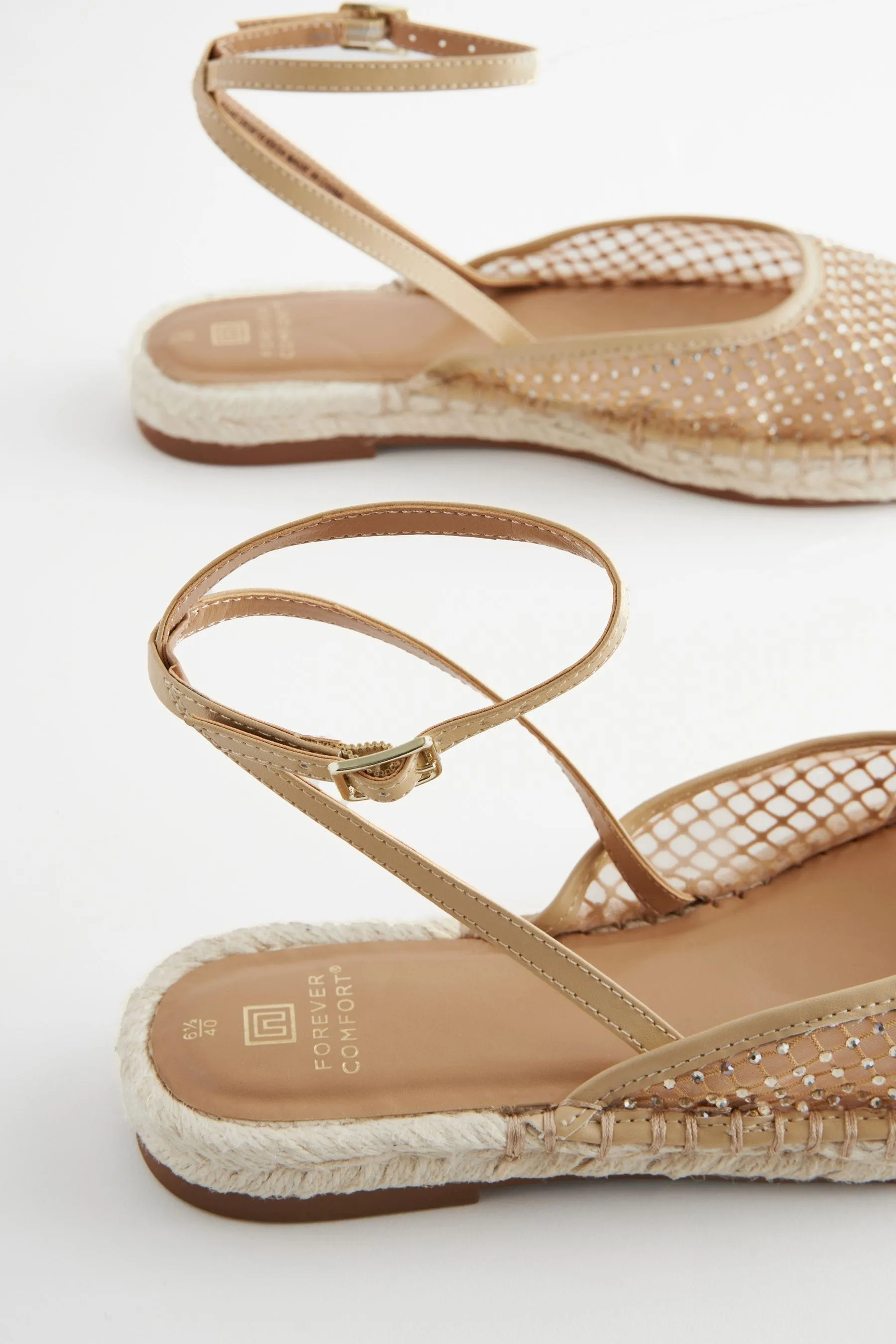 Forever Comfort® - Sandali stile espadrillas in rete    