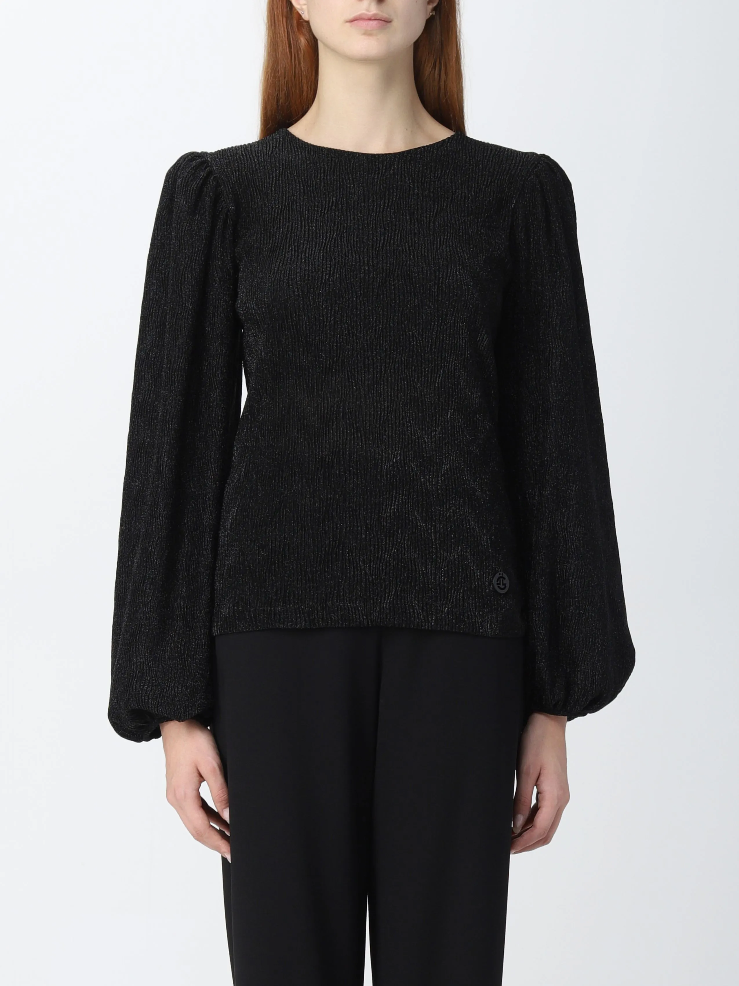 Gaelle  ---------    ------------ Blusa in jersey lurex - Nero