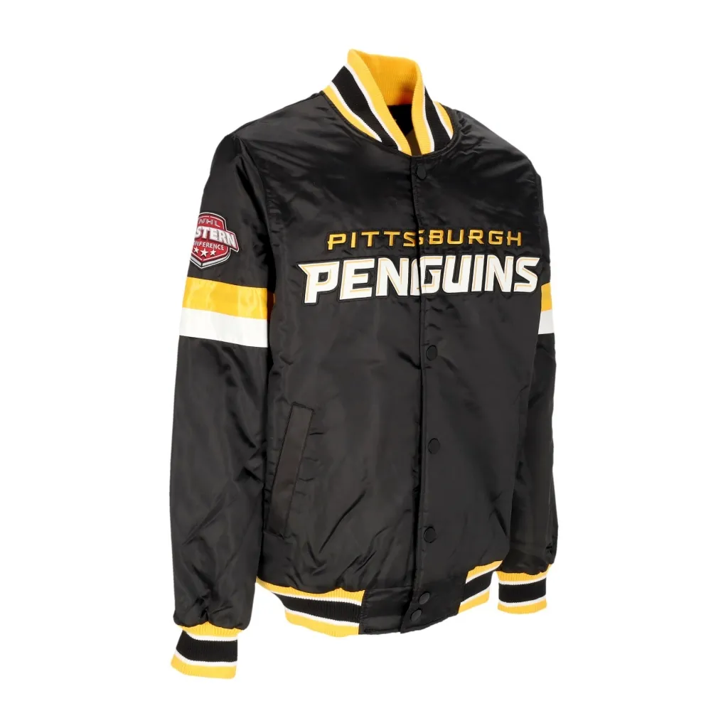 giubbotto bomber uomo nhl home game satin jacket pitpen ORIGINAL TEAM COLORS