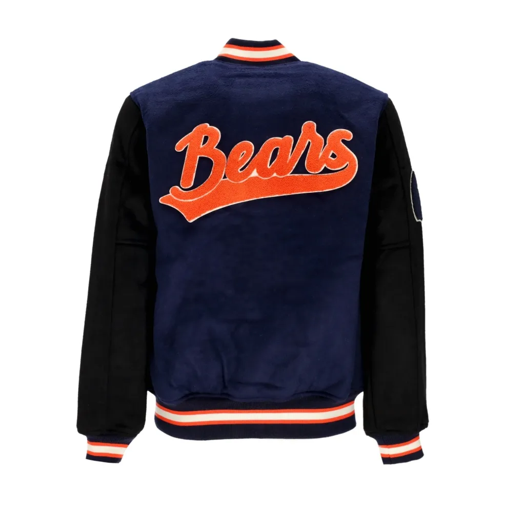 giubbotto college uomo nfl team legacy varsity jacket chibea BLACK/NAVY