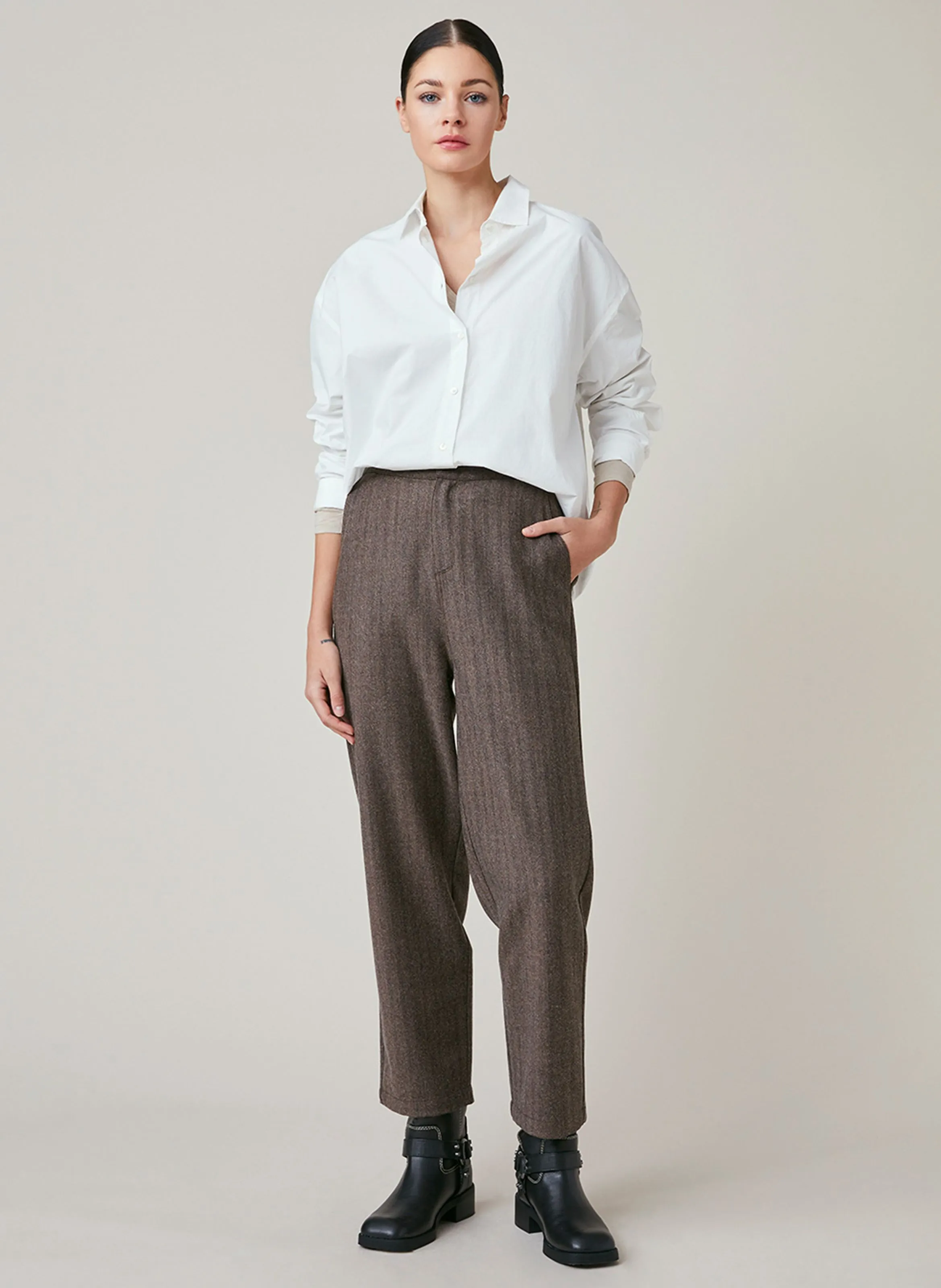  HARRIS WILSON   FOSSEA - Pantalon droit  | Marron