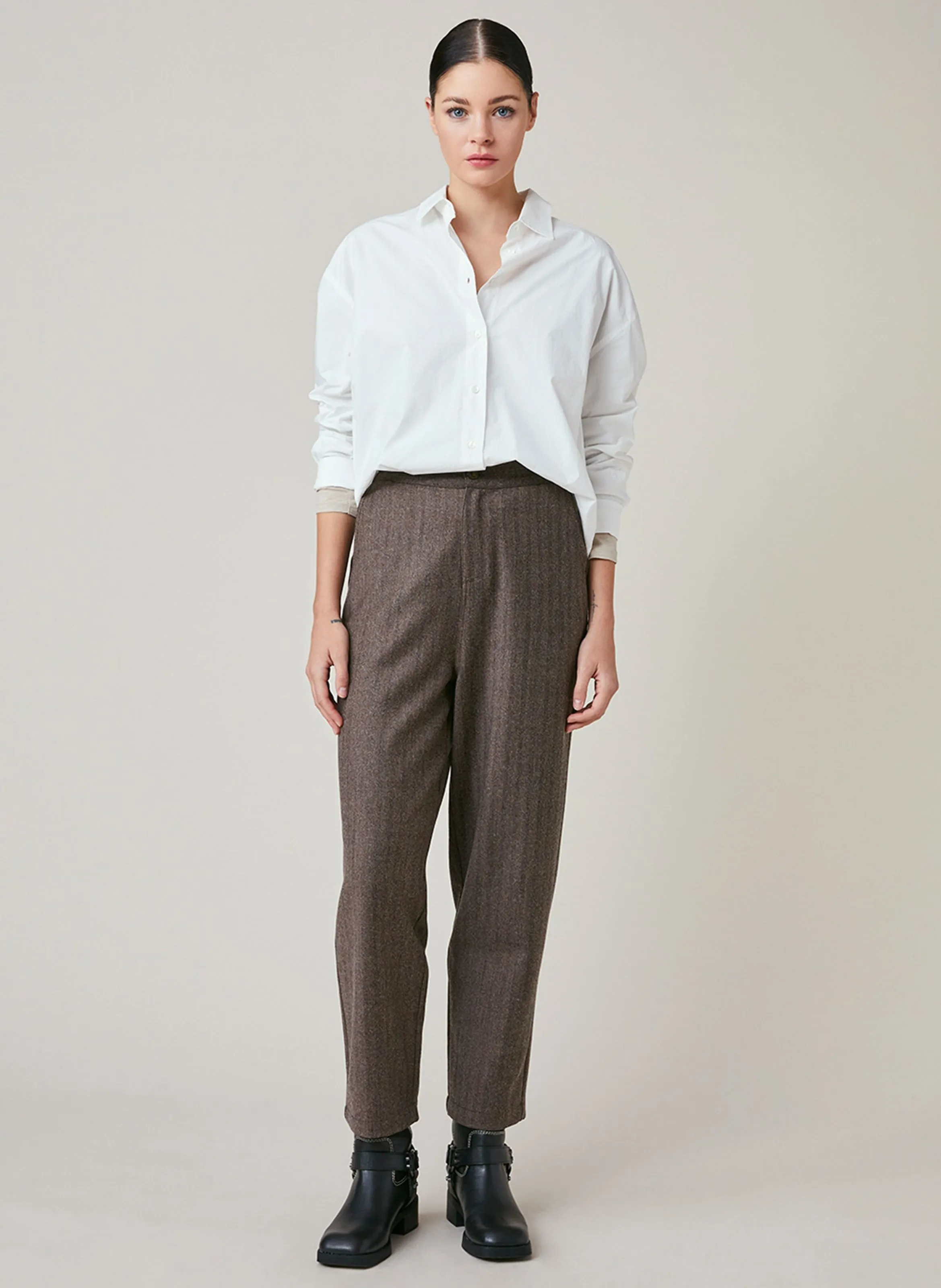  HARRIS WILSON   FOSSEA - Pantalon droit  | Marron