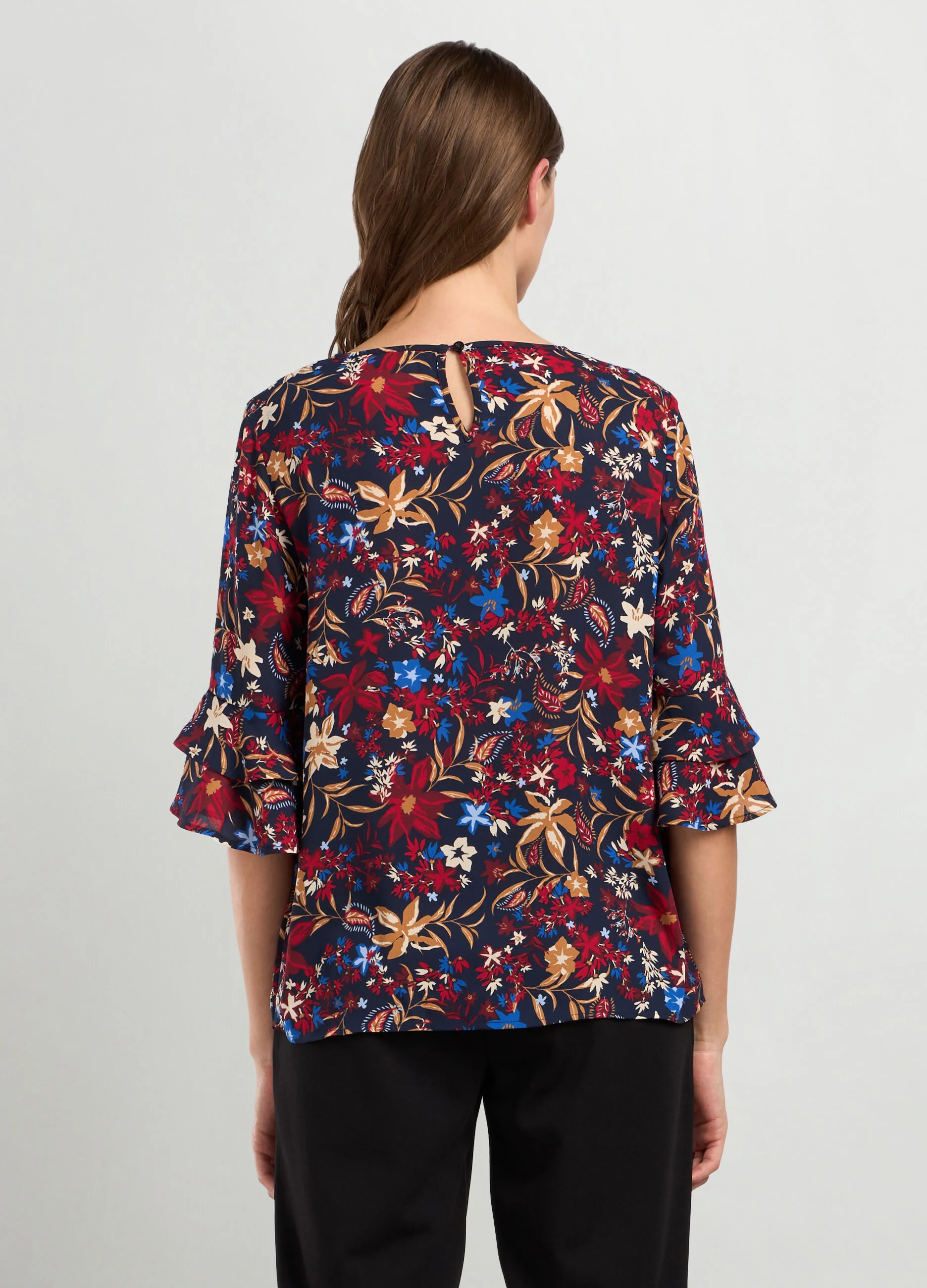 IWIE  Blusa crêpe con stampa donna 