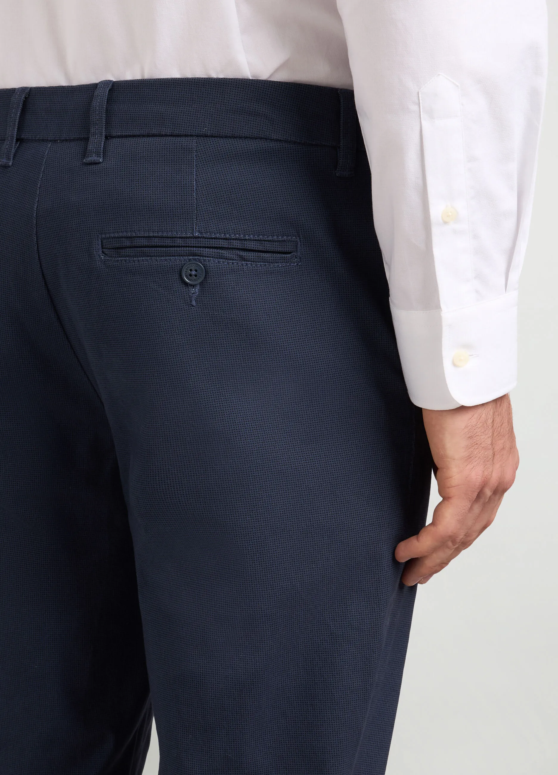 J. HART & BROS  Pantaloni chino slim fit in cotone stretch uomo