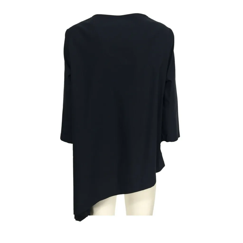 JO.MA blusa donna blu asimmetrica art 376 MADE IN ITALY