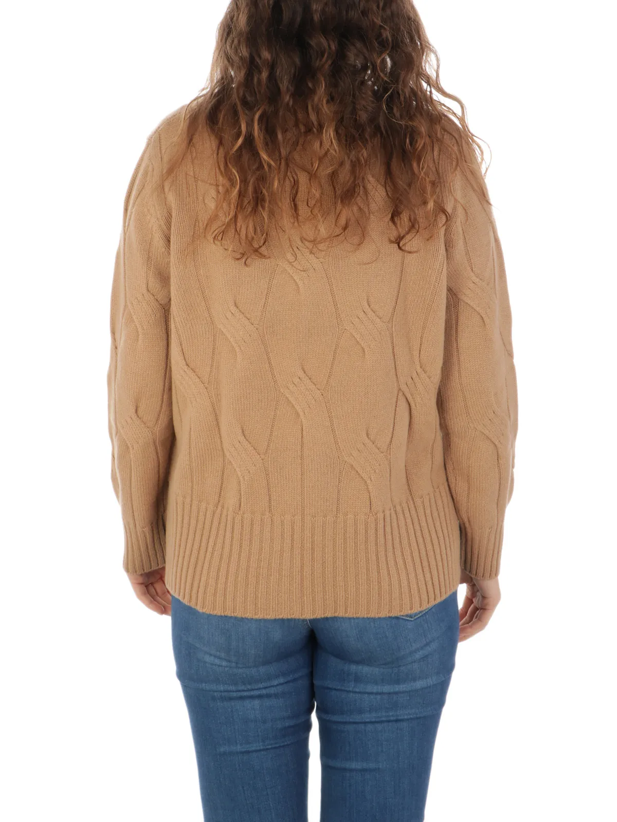 KANGRA ---------- Maglia Donna in Lana e Cashmere a Treccia ---------