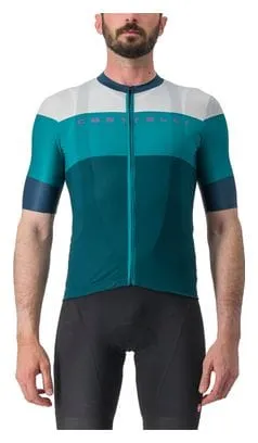 Maglia Castelli Sezione a manica corta Verde/Blu turchese