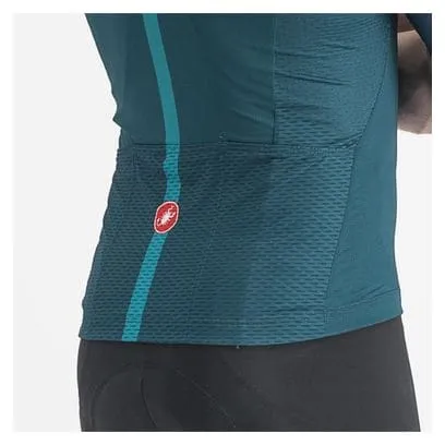 Maglia Castelli Sezione a manica corta Verde/Blu turchese