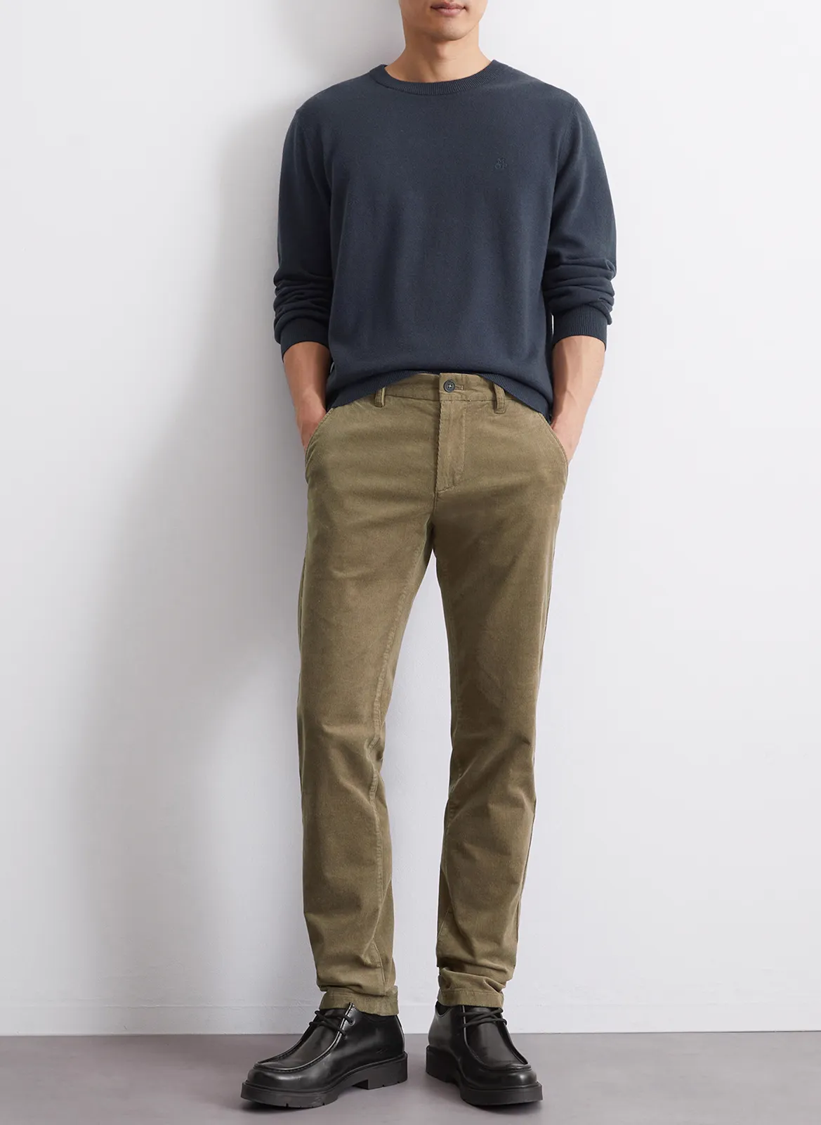  MARC O'POLO   Pantaloni dritti in misto cotone bio | Marrone