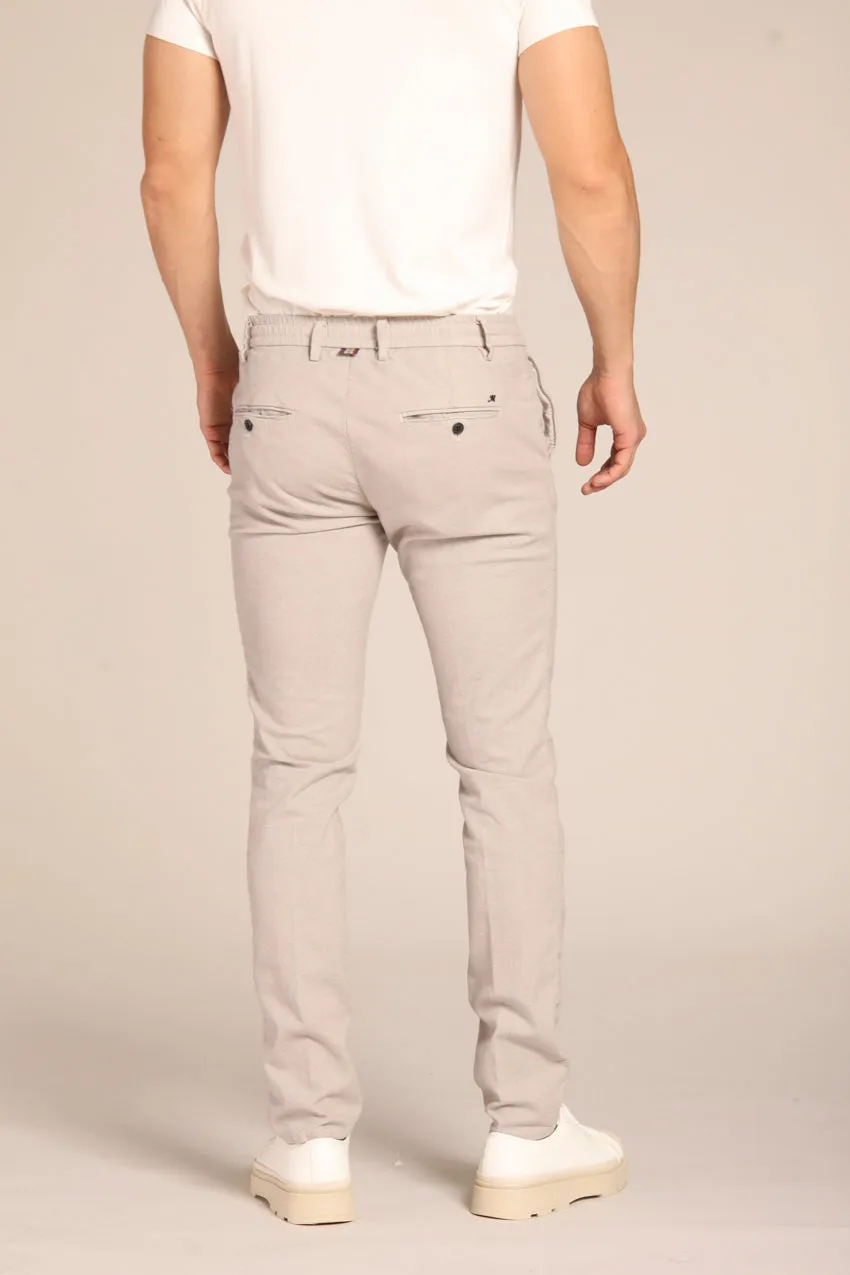 Milano Jogger pantalon chino homme à micro-fantasie motif avec fil mouliné coupe extra slim