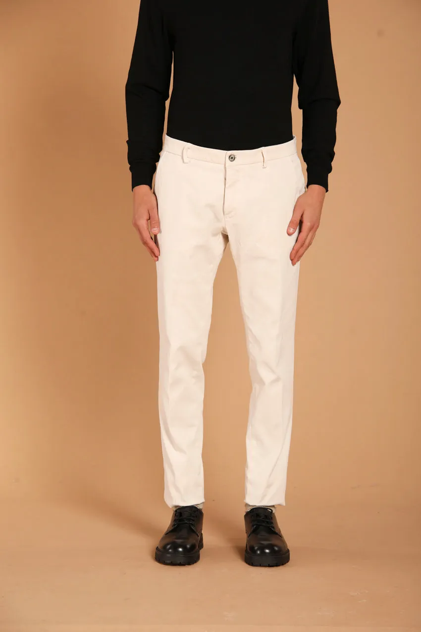 Milano Style pantalon chino homme en coton stretch avec motif piqué coupe extra slim