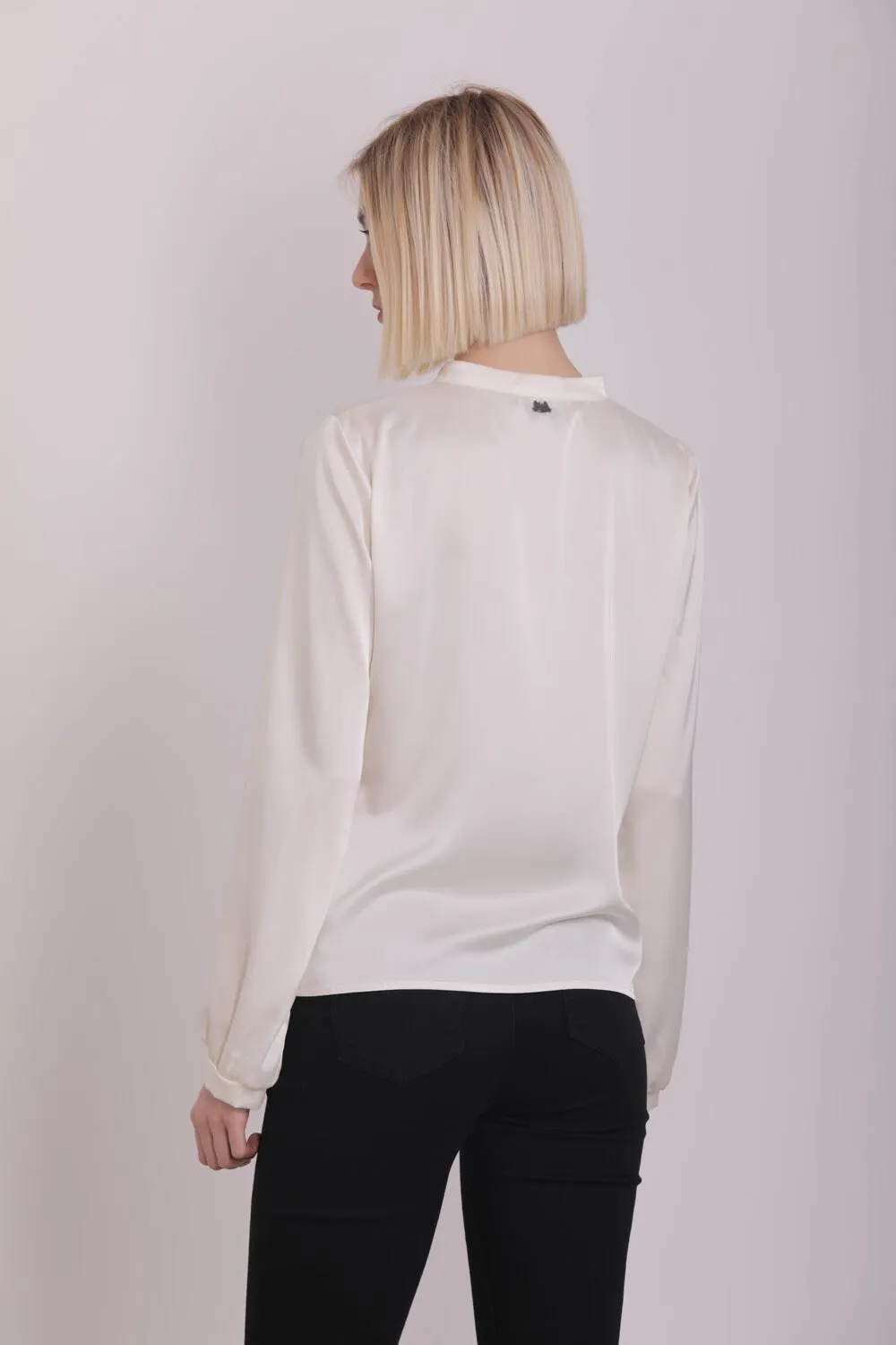 MImi Mua art: MSAH-1549 - BLUSA COLLO ALLA COREANA EFFETTO RASO