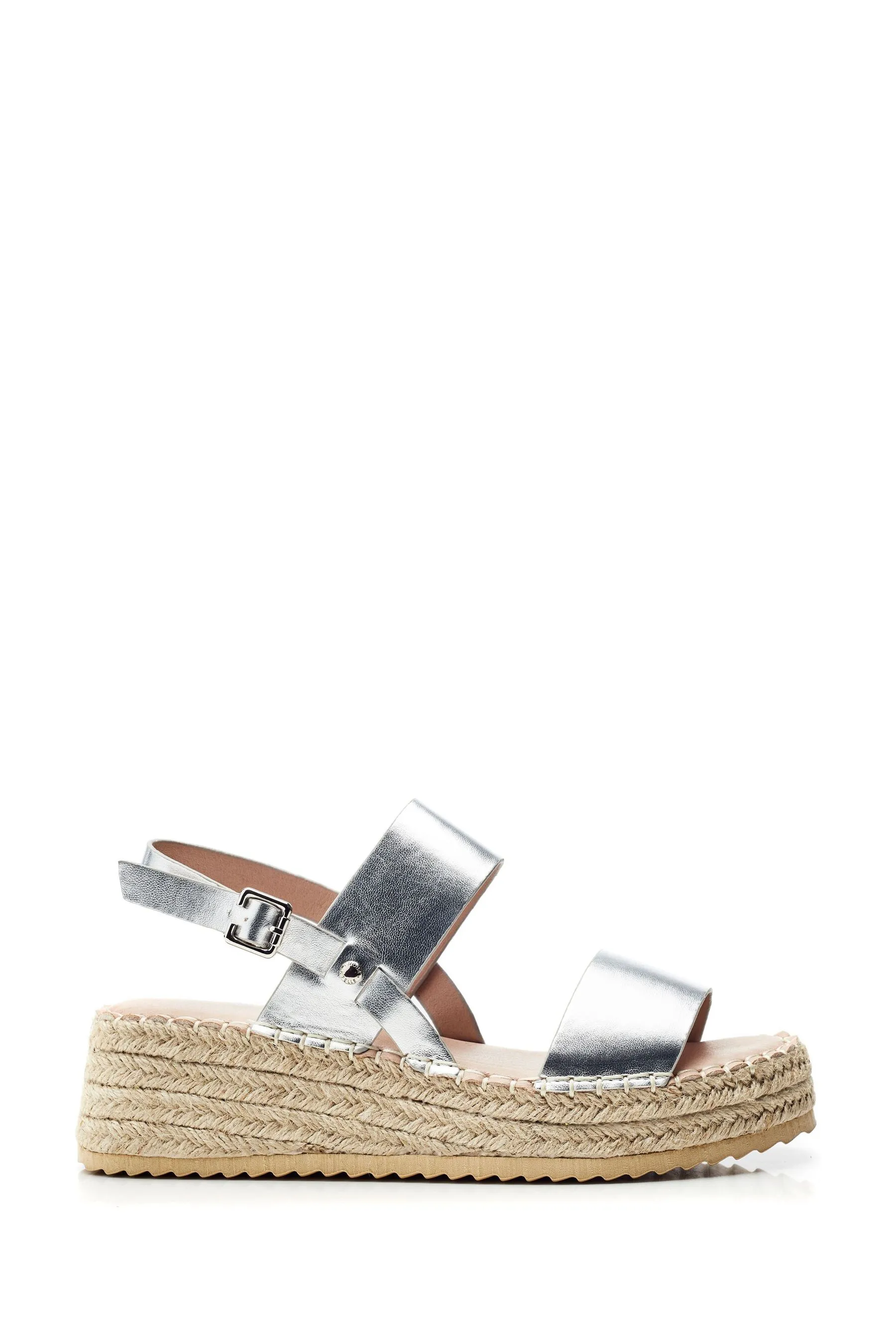 Moda in Pelle Nashay Zeppe Espadrillas basse in due parti    