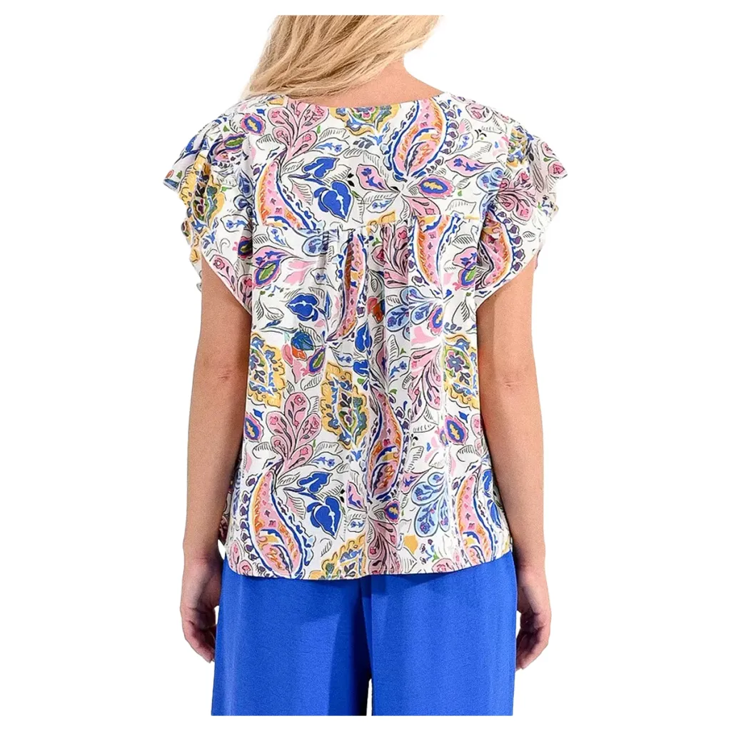 MOLLY BRACKEN blusa bianco multicolor T1758ACE