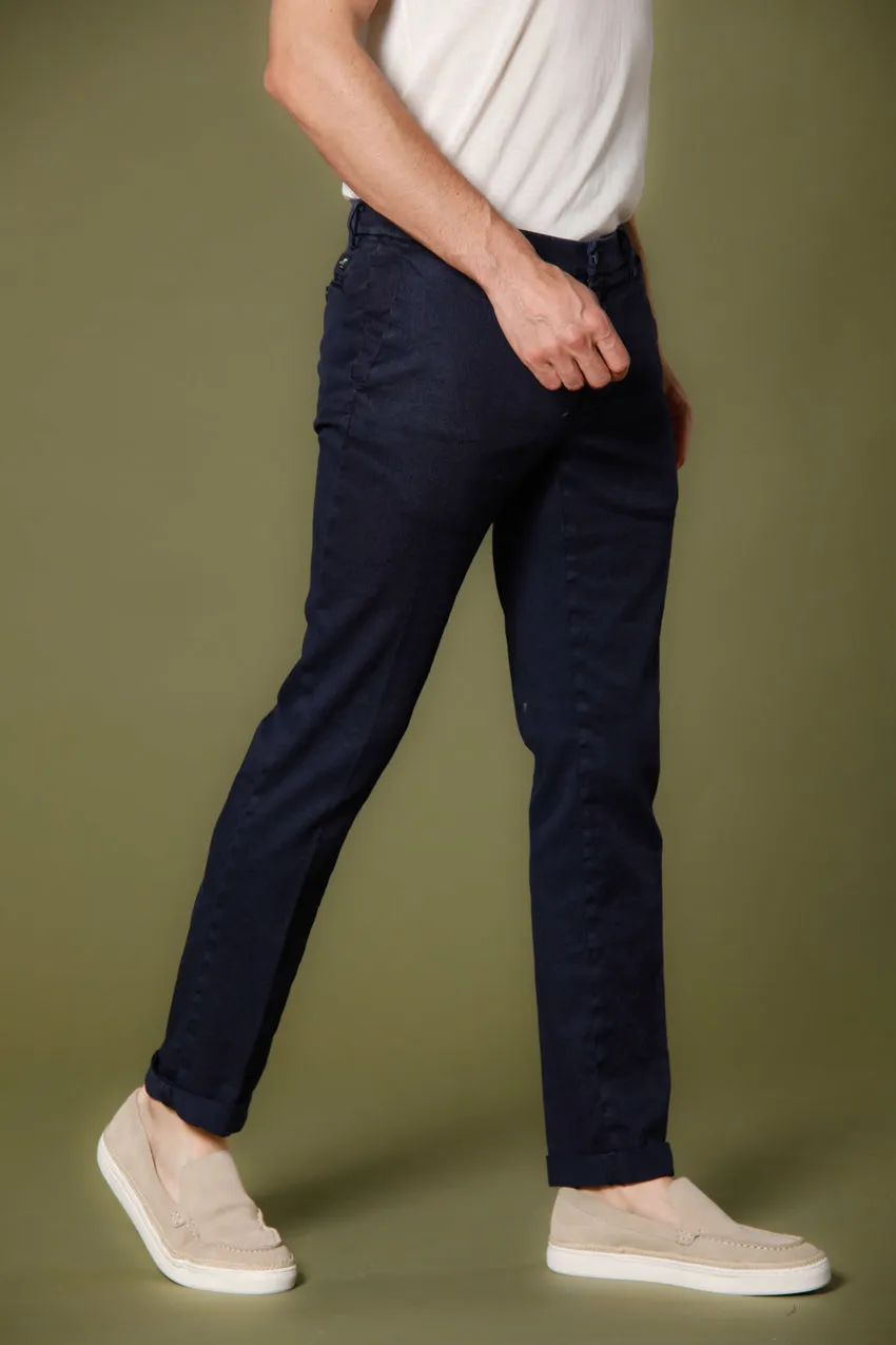 New York pantalon chino homme en lin et coton régulière