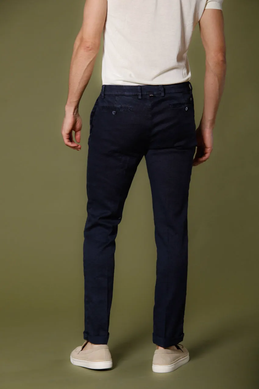 New York pantalon chino homme en lin et coton régulière