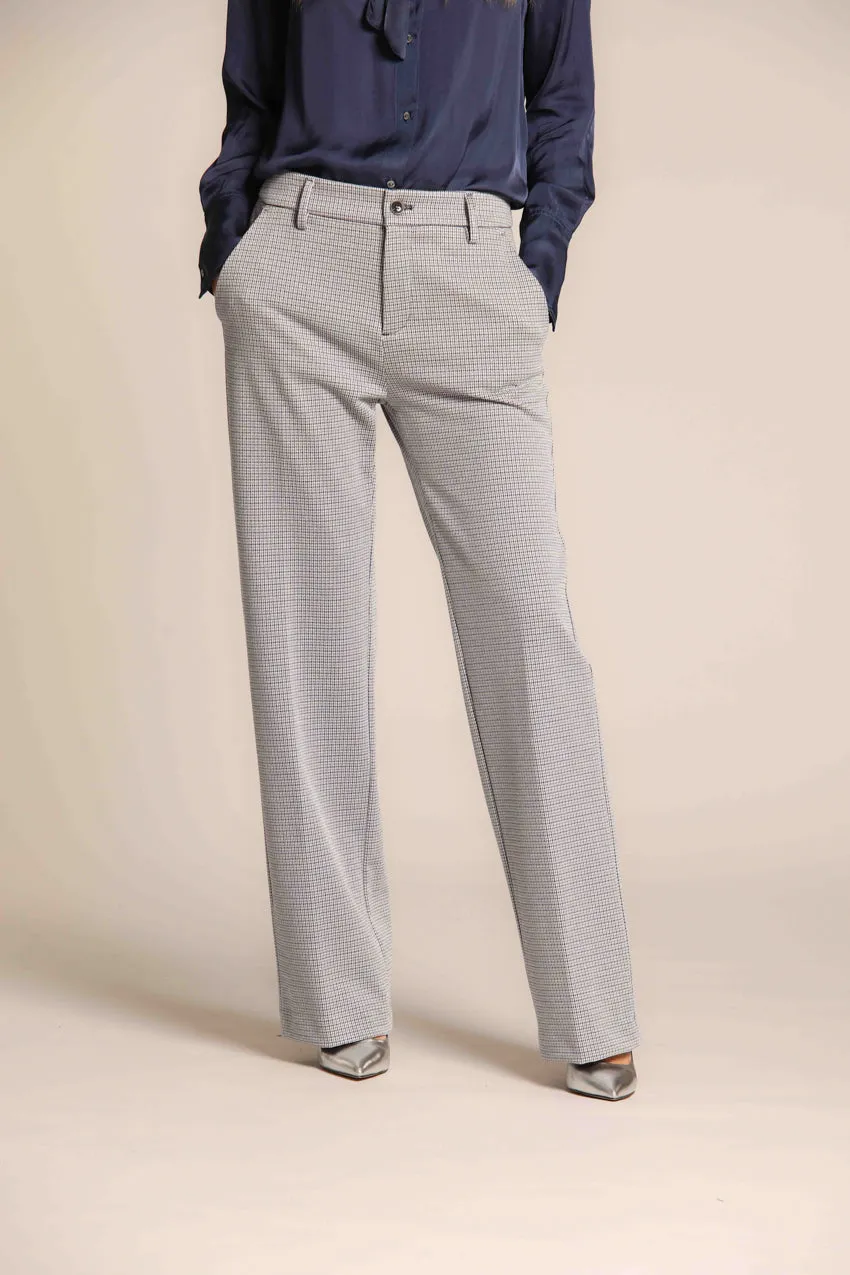 New York Straight pantalon chino femme en jersey avec micro motif lurex coupe straight 