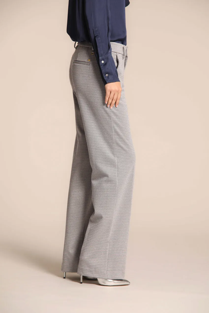 New York Straight pantalon chino femme en jersey avec micro motif lurex coupe straight 