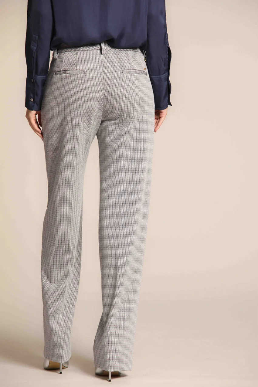 New York Straight pantalon chino femme en jersey avec micro motif lurex coupe straight 