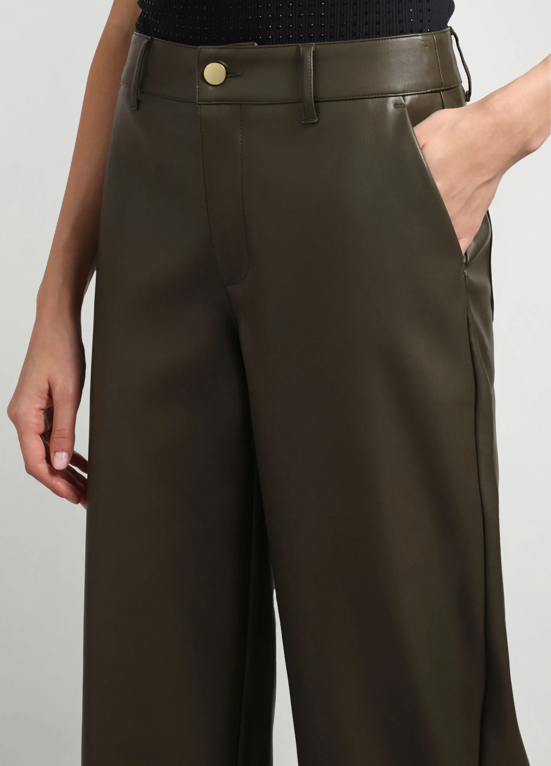 NICE & CHIC  Pantaloni in eco pelle donna