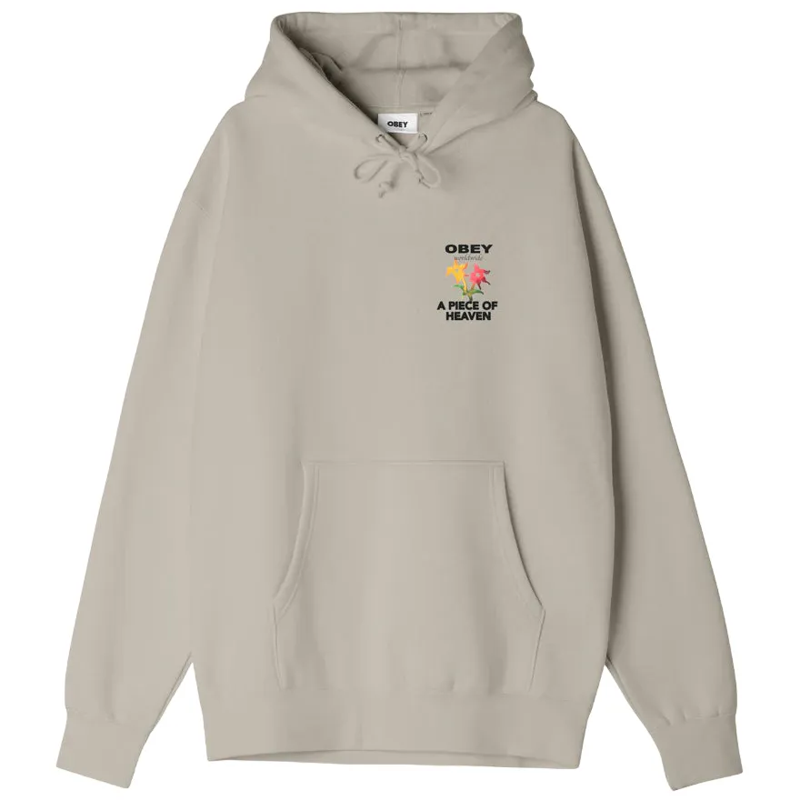 Obey Felpa con cappuccio da uomo Un luogo di Paradiso 112843558 grigio argento