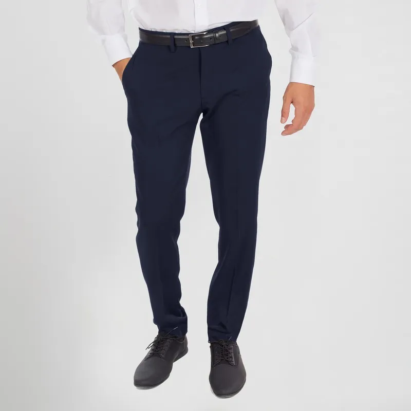 Pantalon Hombre Slim Fit Sin Pinzas Tecno