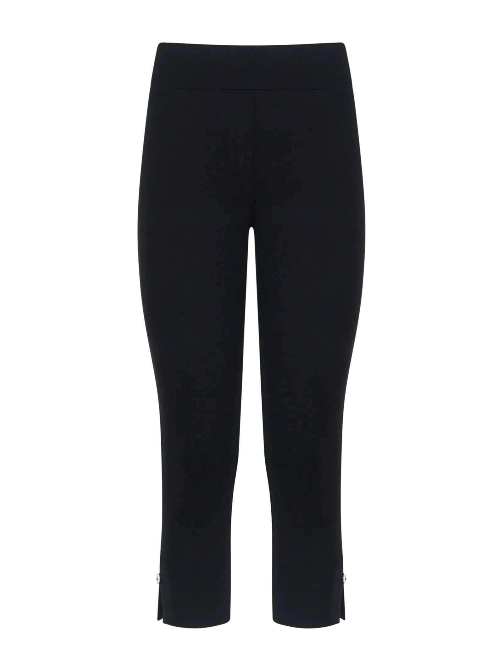 Pantalone pinocchietto in maglia denim - Nero