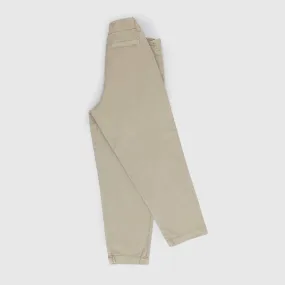 Pantaloni Beige In Denim Elasticizzato