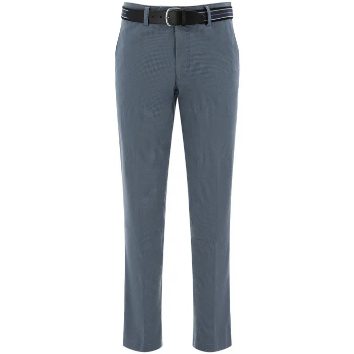 Pantaloni chino Henk ter Horst in cotone stretch Blu a pois