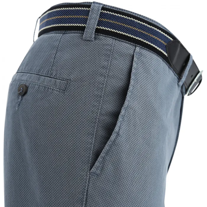 Pantaloni chino Henk ter Horst in cotone stretch Blu a pois