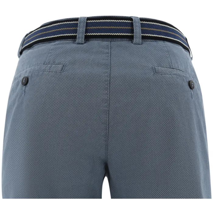 Pantaloni chino Henk ter Horst in cotone stretch Blu a pois